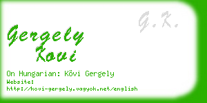 gergely kovi business card