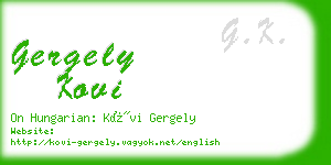 gergely kovi business card